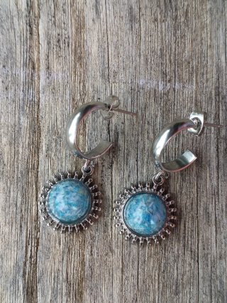 Pendientes Pétalos de paniculata azul