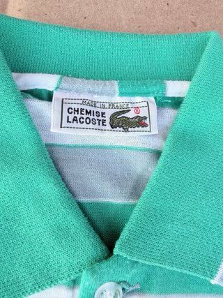 Polo Lacoste righe uomo vintage