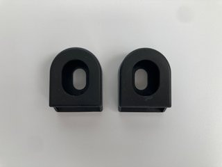 Coppia copri pedivella in silicone nero