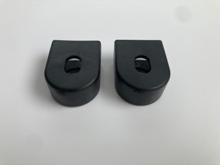 Coppia copri pedivella in silicone nero