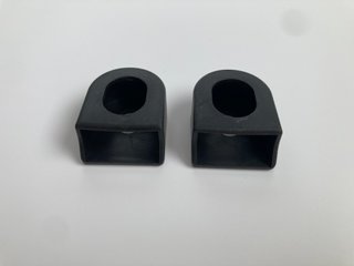 Coppia copri pedivella in silicone nero