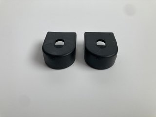 Coppia copri pedivella in silicone nero