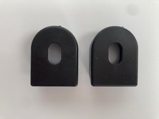Coppia copri pedivella in silicone nero