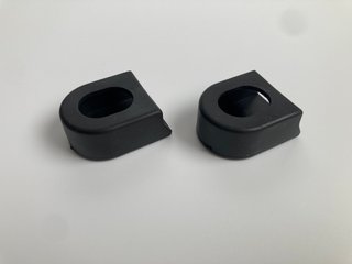 Coppia copri pedivella in silicone nero