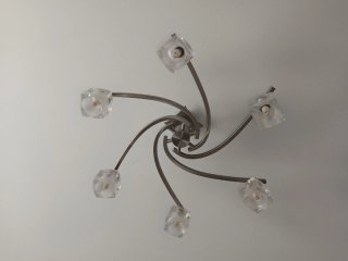 Lámpara de techo moderna cristal y metal