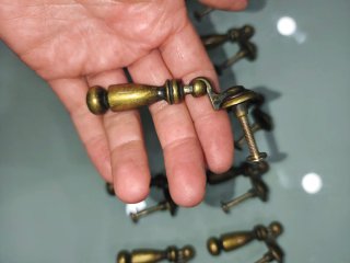 Conjunto 12 tiradores antiguos bronce macizo