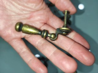 Conjunto 12 tiradores antiguos bronce macizo