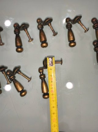 Conjunto 12 tiradores antiguos bronce macizo