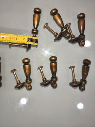 Conjunto 12 tiradores antiguos bronce macizo