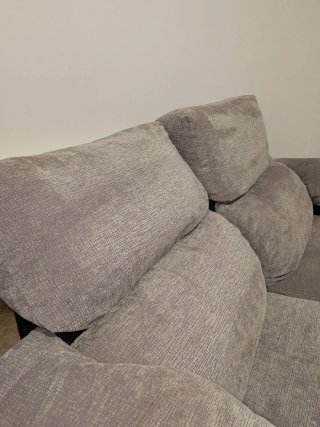 Sofá extensible gris y negro