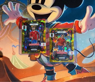 Lote 10 carte Monopoly Panini Prizm Leyendas Gold