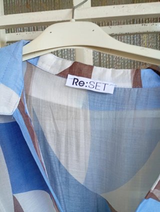 Vestito lungo estivo fantasia geometrica.