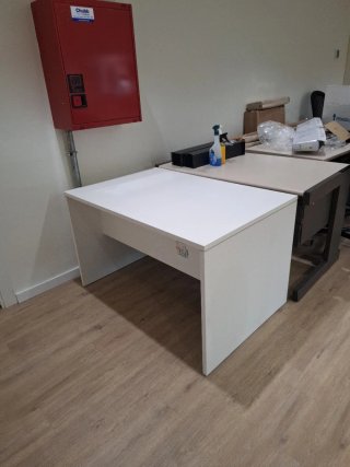 Mesa de oficina blanca 120x80 cm
