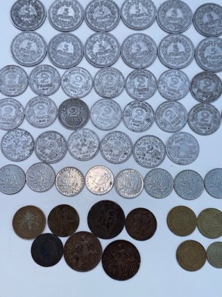 Lote de monedas francesas