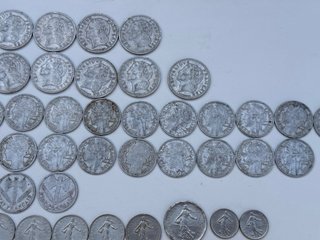 Lote de monedas francesas