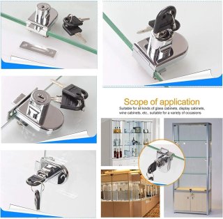 Cerradura de Gabinete de Vidrio para Puerta de Vidrio de 5-8mm