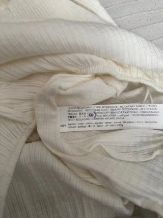 Top corto Zara asimmetrico volant taglia M