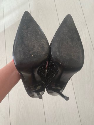 Zapatos Salón Glitter Zara Negros
