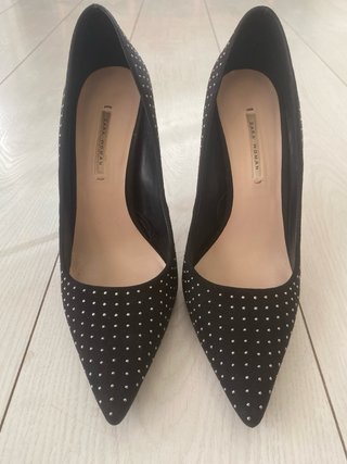 Zapatos Salón Glitter Zara Negros