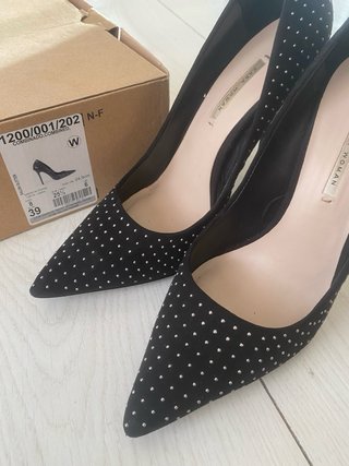 Zapatos Salón Glitter Zara Negros