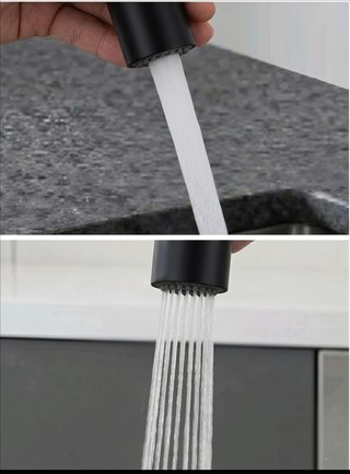 Grifo de Cocina nuevo negro extraible fregadero