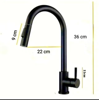 Grifo de Cocina nuevo negro extraible fregadero