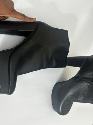 Botines Jessica Simpson Piel Negra Tacón Plataform