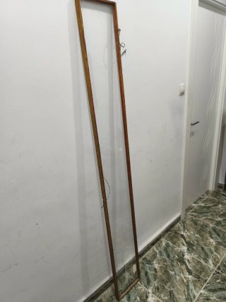 Gran marco antiguo madera dorado cristal