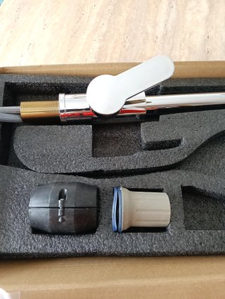 Grifo cocina nuevo plateado extraíble fregadero