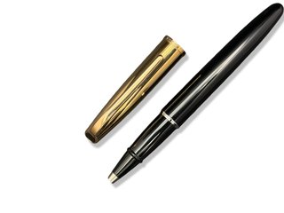 Elegante Bolígrafo Aurora Negro y Oro