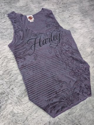Harley Davidson Camiseta Tirantes Morada Retro