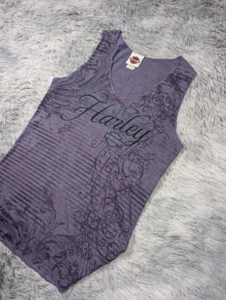 Harley Davidson Camiseta Tirantes Morada Retro