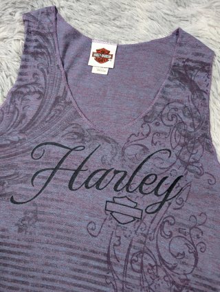Harley Davidson Camiseta Tirantes Morada Retro