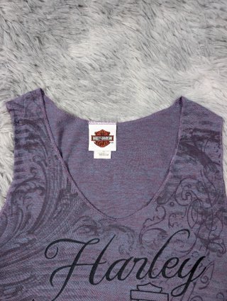 Harley Davidson Camiseta Tirantes Morada Retro