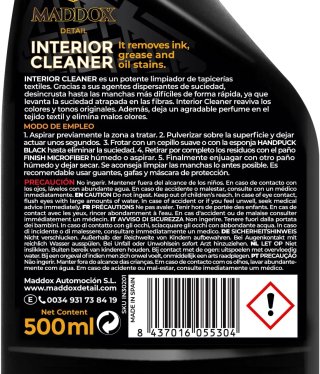 Maddox Detail | Limpiador de Tapicerias Textil, Alfombrillas, Techos, y Alcántara