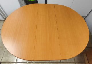 Mesa redonda cocina o comedr extensible madera