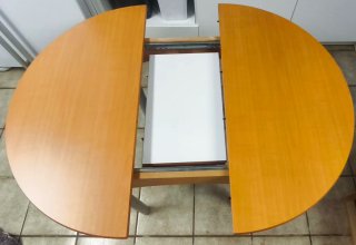 Mesa redonda cocina o comedr extensible madera