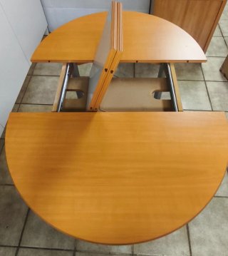 Mesa redonda cocina o comedr extensible madera