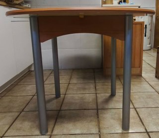 Mesa redonda cocina o comedr extensible madera