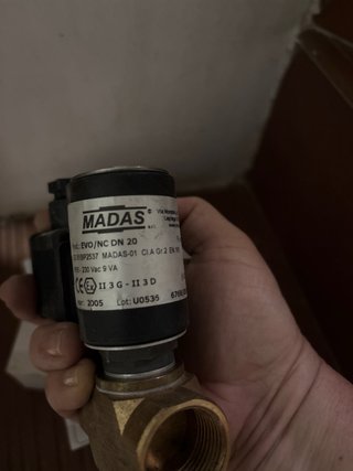 Electroválvula Gas Madas Automática