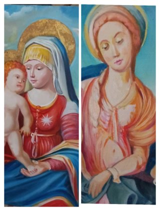 Coppia quadri dipinti a mano
