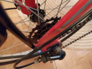 Bicicleta plegable Velobecane roja