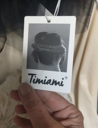 Falda larga tull negra Timiami talla única