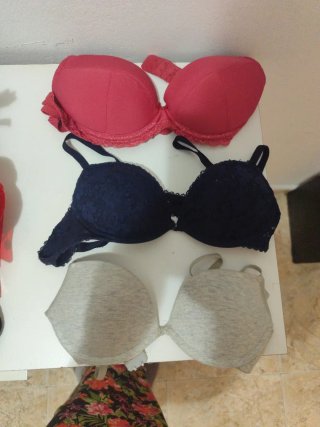 Lote 3 Sujetadores (Azul, Gris, Rojo)