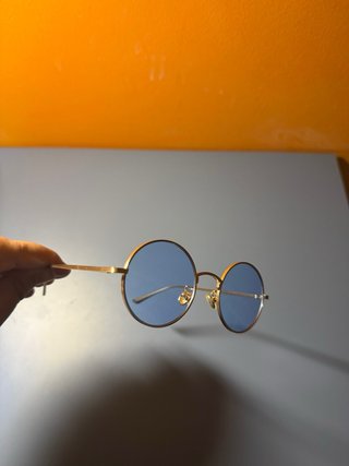 Gafas de Sol Azules y Doradas