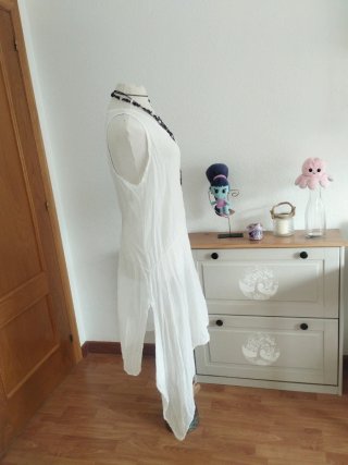 Vestido estilo ibicenco blanco