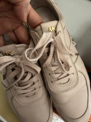 Zapatillas Michael Kors rosa palo y Doradas
