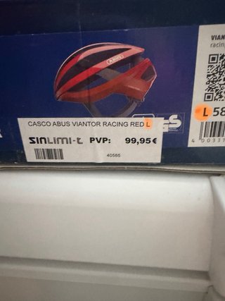 Capacete ABUS Viantor Vermelho L 58-62 cm