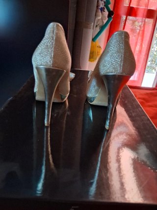 Sandali donna oro con fiocco