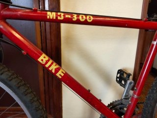 Bicicleta de montaña roja
